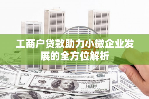 潭子工商户贷款助力小微企业发展的全方位解析