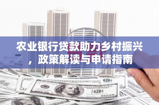 薛城农业银行贷款助力乡村振兴，政策解读与申请指南