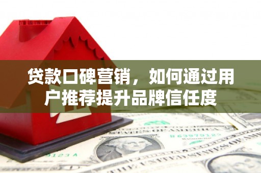 澄城贷款口碑营销，如何通过用户推荐提升品牌信任度