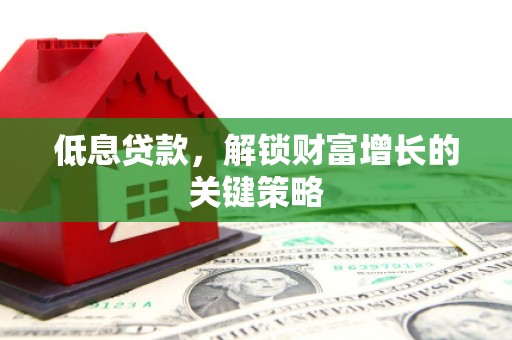 孝南低息贷款，解锁财富增长的关键策略