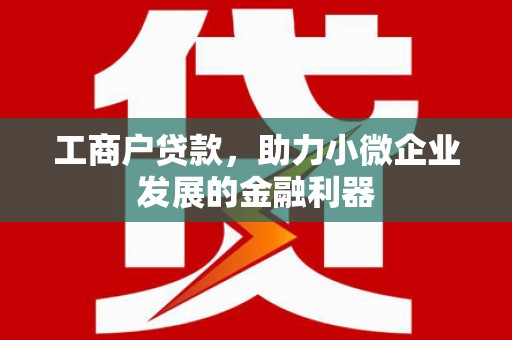 马公工商户贷款，助力小微企业发展的金融利器