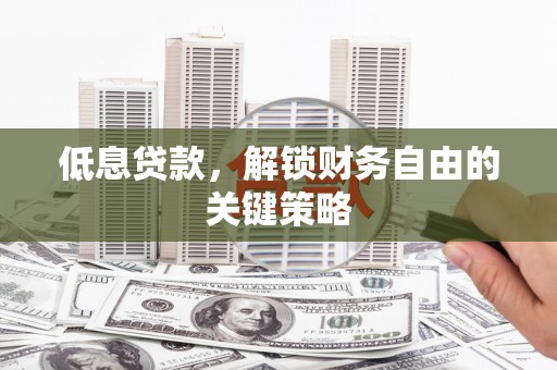 大化低息贷款，解锁财务自由的关键策略