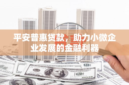 青山湖平安普惠贷款，助力小微企业发展的金融利器