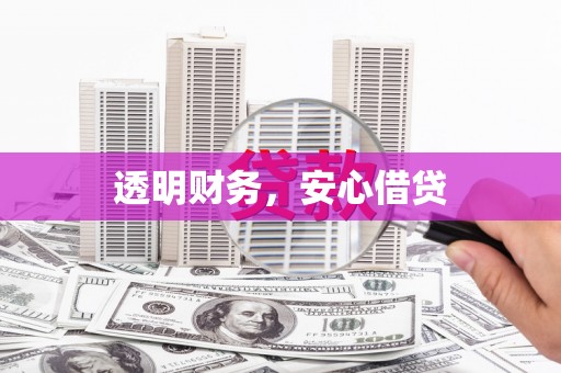 乐平透明财务，安心借贷